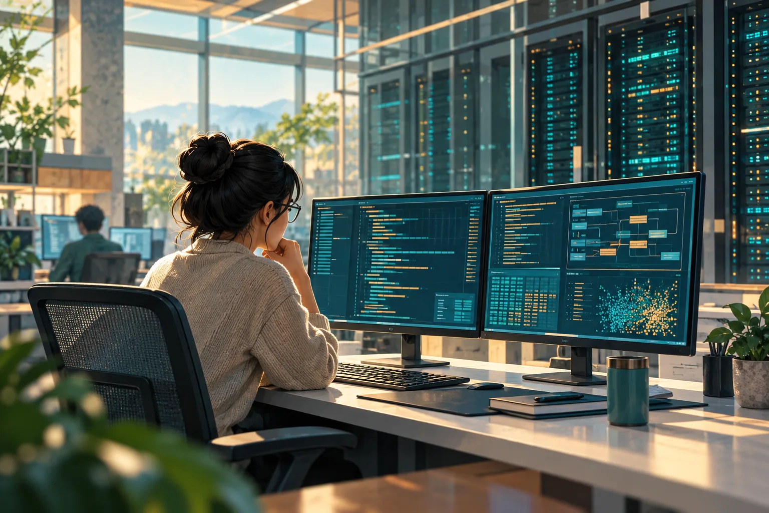 Conceptual editorial illustration: Durham introduces an online C++ course for research computing